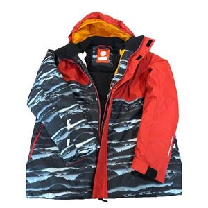 Joua & Compagne Insulated kids Winter Coat‎ Jacket Parka Zippered Black Gray 14